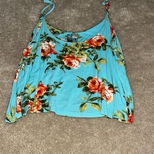 Blue floral tank